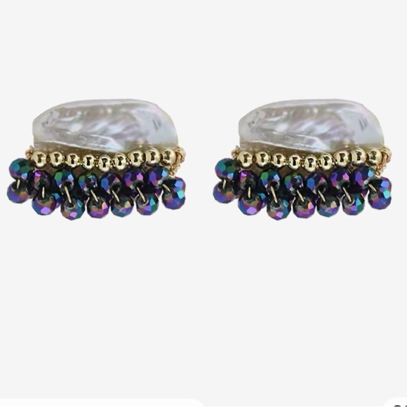 Elegant Luxury Freshwater Baroque Pearl Earrings Beaded Earrings - Picture 2 of 3